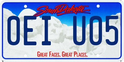SD license plate 0EIU05
