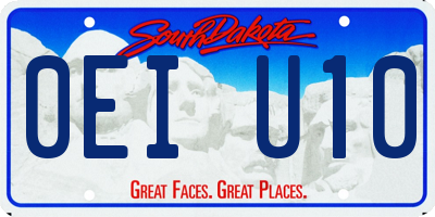 SD license plate 0EIU10