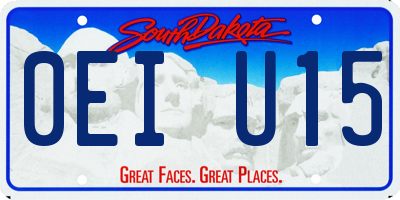 SD license plate 0EIU15