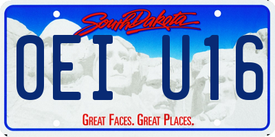 SD license plate 0EIU16
