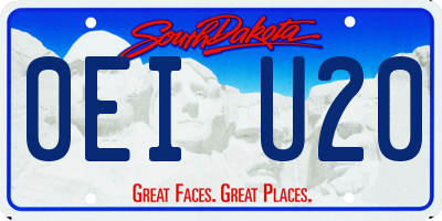 SD license plate 0EIU20