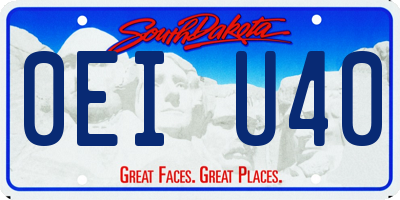 SD license plate 0EIU40