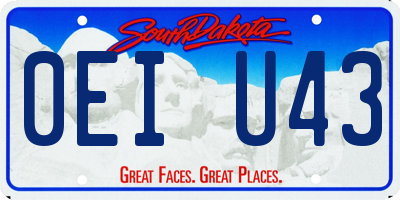 SD license plate 0EIU43