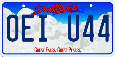 SD license plate 0EIU44