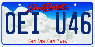 SD license plate 0EIU46