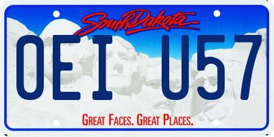 SD license plate 0EIU57