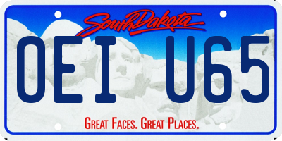 SD license plate 0EIU65