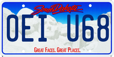 SD license plate 0EIU68