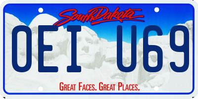 SD license plate 0EIU69