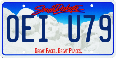 SD license plate 0EIU79