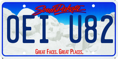 SD license plate 0EIU82