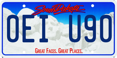 SD license plate 0EIU90