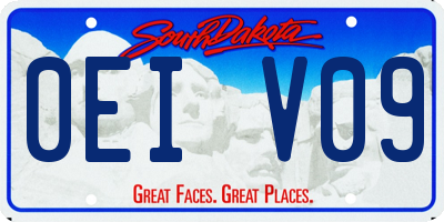 SD license plate 0EIV09