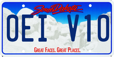 SD license plate 0EIV10
