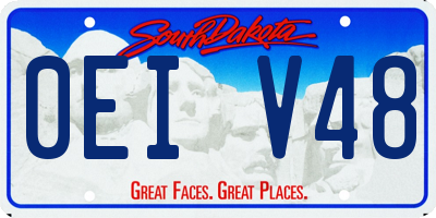 SD license plate 0EIV48