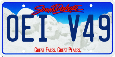 SD license plate 0EIV49