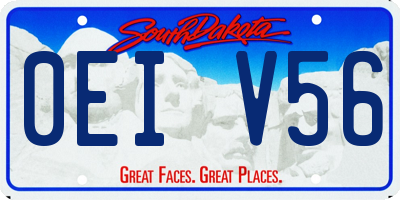 SD license plate 0EIV56