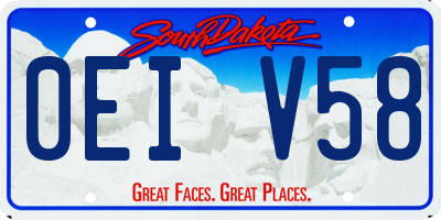 SD license plate 0EIV58