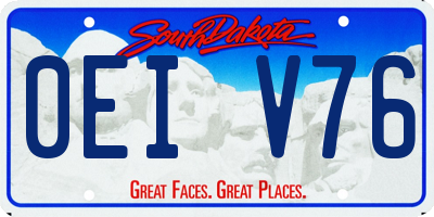 SD license plate 0EIV76
