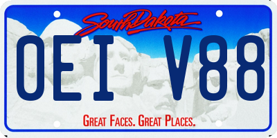 SD license plate 0EIV88