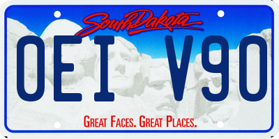 SD license plate 0EIV90