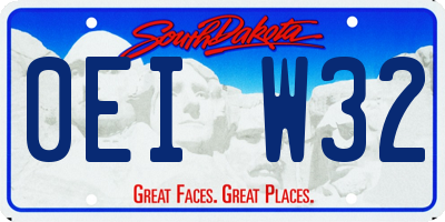 SD license plate 0EIW32