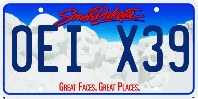 SD license plate 0EIX39
