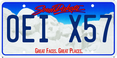 SD license plate 0EIX57