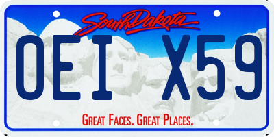 SD license plate 0EIX59