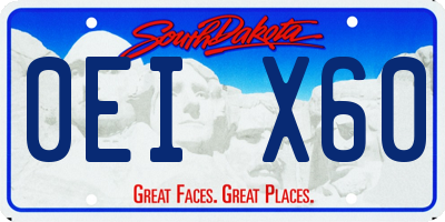 SD license plate 0EIX60