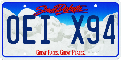 SD license plate 0EIX94