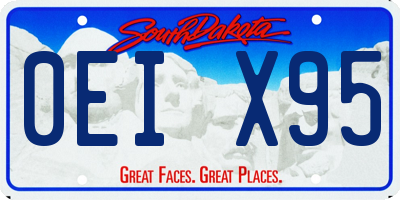 SD license plate 0EIX95