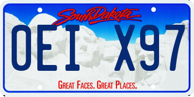 SD license plate 0EIX97