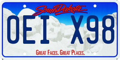 SD license plate 0EIX98