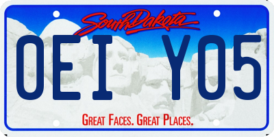 SD license plate 0EIY05