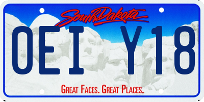 SD license plate 0EIY18