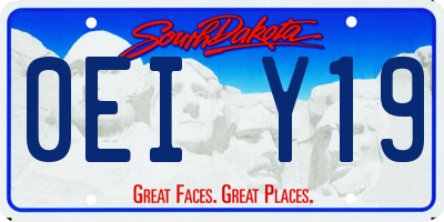 SD license plate 0EIY19