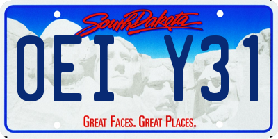 SD license plate 0EIY31