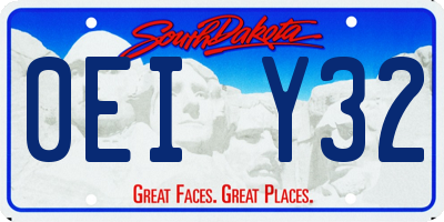 SD license plate 0EIY32