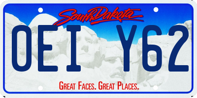 SD license plate 0EIY62