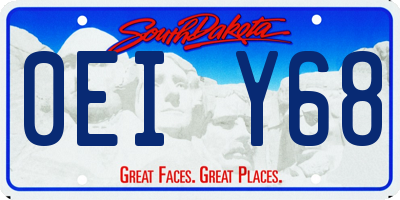 SD license plate 0EIY68