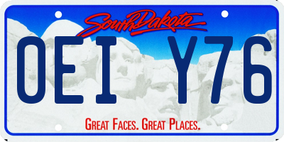 SD license plate 0EIY76