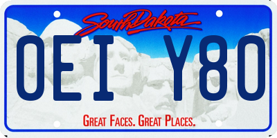 SD license plate 0EIY80