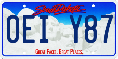 SD license plate 0EIY87