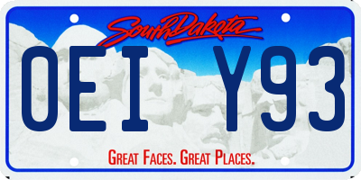 SD license plate 0EIY93