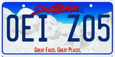 SD license plate 0EIZ05