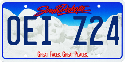 SD license plate 0EIZ24