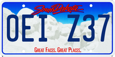 SD license plate 0EIZ37