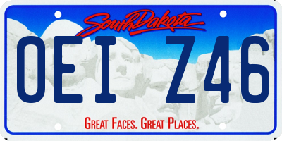 SD license plate 0EIZ46