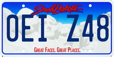 SD license plate 0EIZ48
